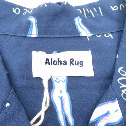 Aloha Rug × Takeru Amano アロハ 総柄 半袖シャツ AR19SH01 ブルー サイズ：L【瀬戸大橋店】