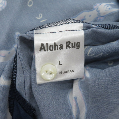 Aloha Rug × Takeru Amano アロハ 総柄 半袖シャツ AR19SH01 ブルー サイズ：L【瀬戸大橋店】