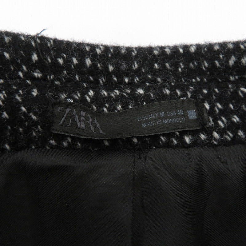 ZARA | ザラ WOOL BLEND STRUCTURED COAT ウールブレンド コート その他アウター 6612/675/800 ブラック サイズ：M【瀬戸大橋店】