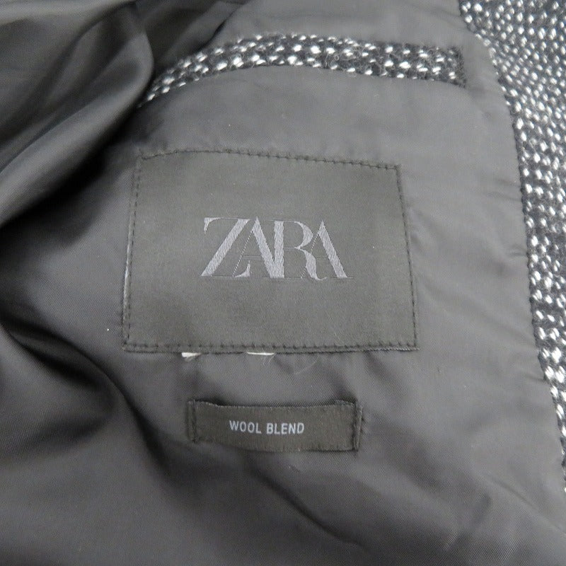 ZARA | ザラ WOOL BLEND STRUCTURED COAT ウールブレンド コート その他アウター 6612/675/800 ブラック サイズ：M【瀬戸大橋店】