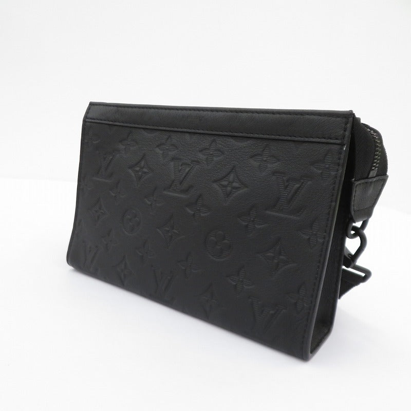 LOUIS VUITTON | ルイ・ヴィトン モノグラム シャドウ ガストン･ウェアラブル ウォレット ショルダーバッグ M81115 ブラック【瀬戸大橋店】