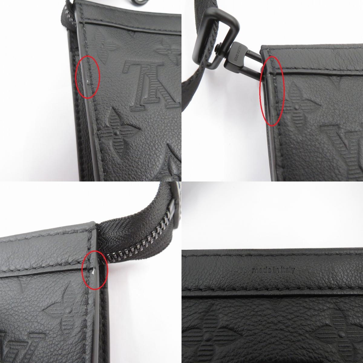 LOUIS VUITTON | ルイ・ヴィトン モノグラム シャドウ ガストン･ウェアラブル ウォレット ショルダーバッグ M81115 ブラック【瀬戸大橋店】