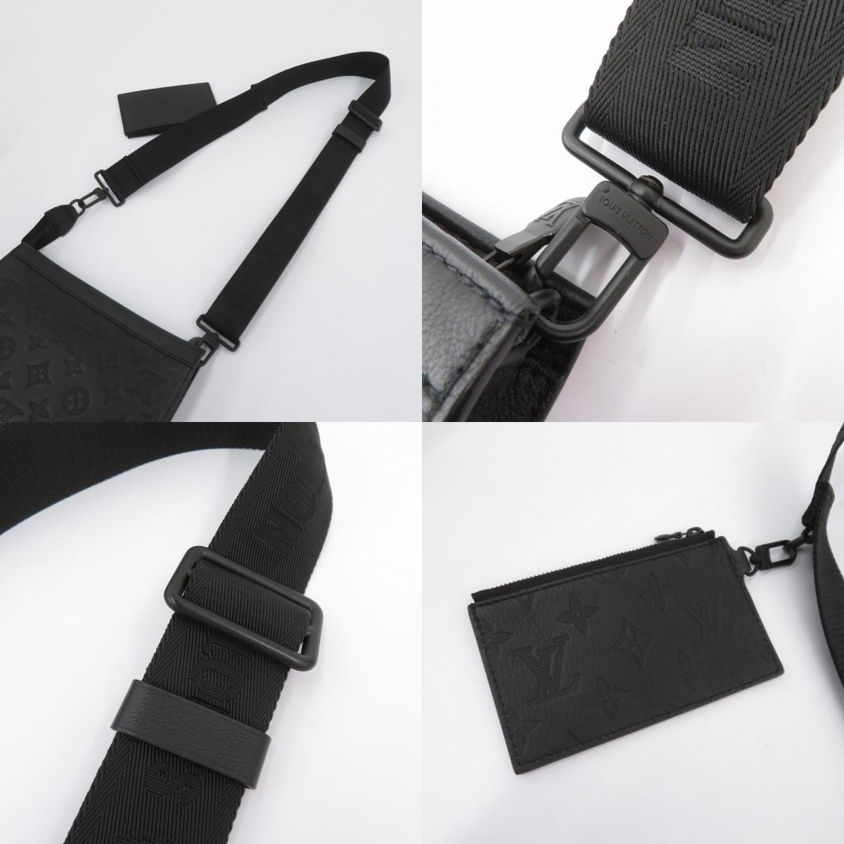 LOUIS VUITTON | ルイ・ヴィトン モノグラム シャドウ ガストン･ウェアラブル ウォレット ショルダーバッグ M81115 ブラック【瀬戸大橋店】