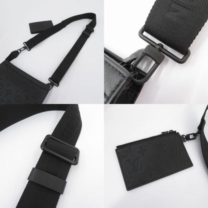 LOUIS VUITTON | ルイ・ヴィトン モノグラム シャドウ ガストン･ウェアラブル ウォレット ショルダーバッグ M81115 ブラック【瀬戸大橋店】