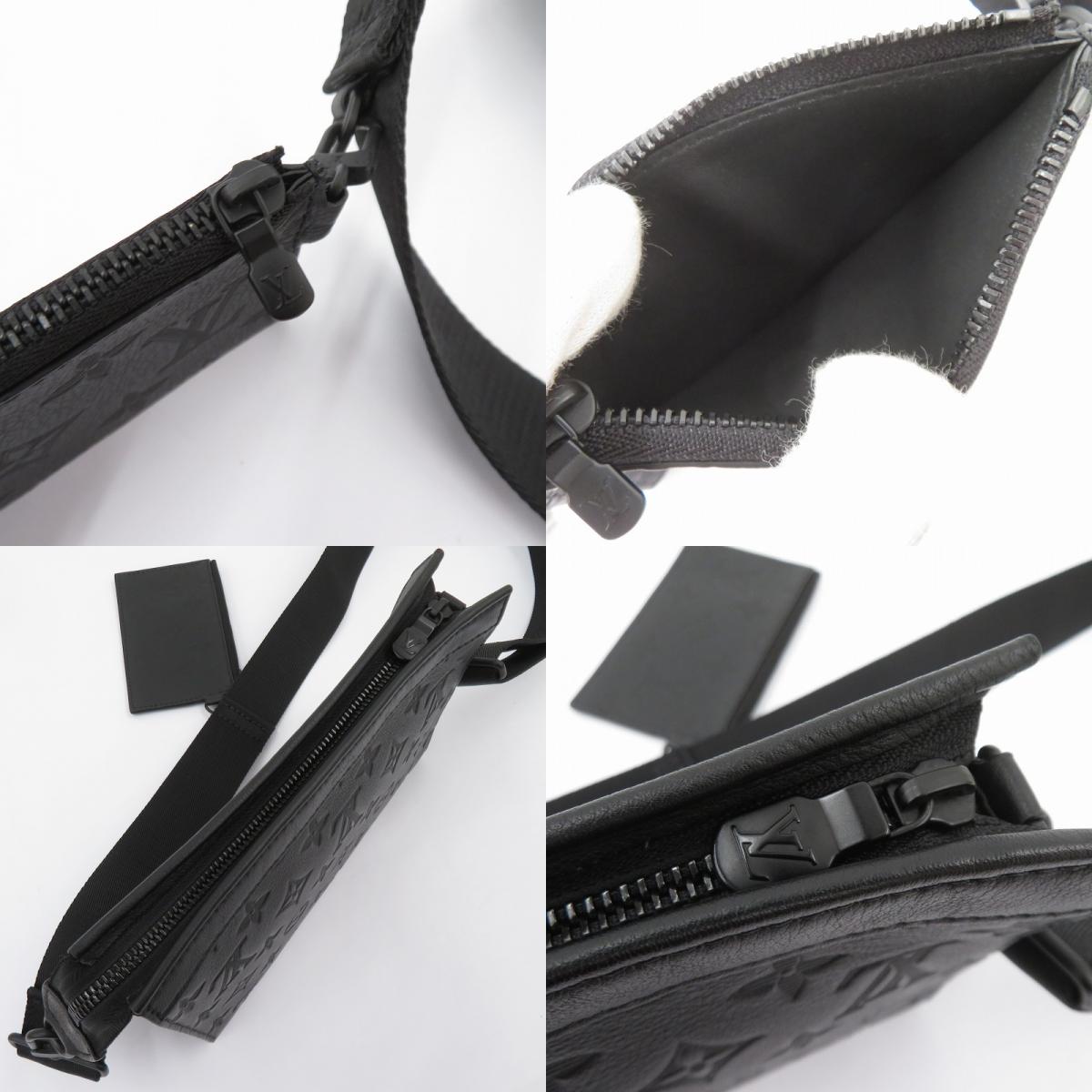 LOUIS VUITTON | ルイ・ヴィトン モノグラム シャドウ ガストン･ウェアラブル ウォレット ショルダーバッグ M81115 ブラック【瀬戸大橋店】