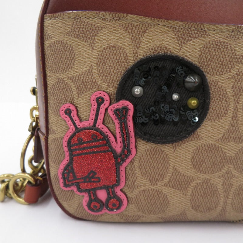 COACH | コーチ ×キースへリング カメラバッグ シグネチャー ショルダーバッグ M1780-31065 ブラウン【瀬戸大橋店】