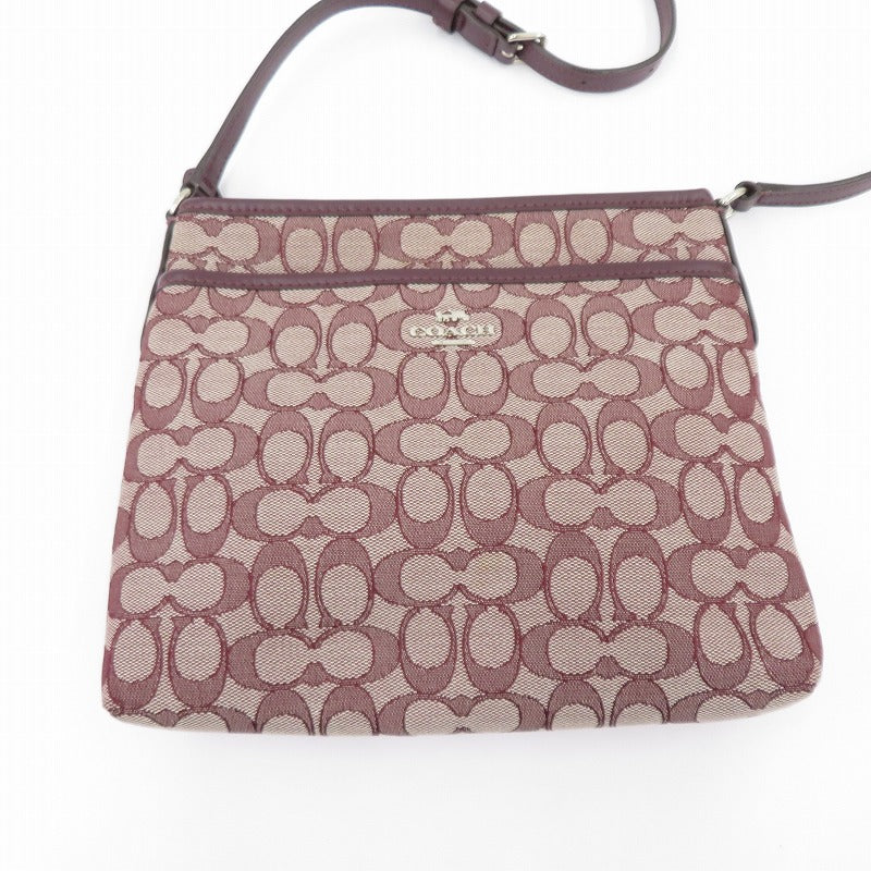 COACH | コーチ シグネチャージャガード ショルダーバッグ L1979-F29960 ボルドー/バーガンディ【瀬戸大橋店】