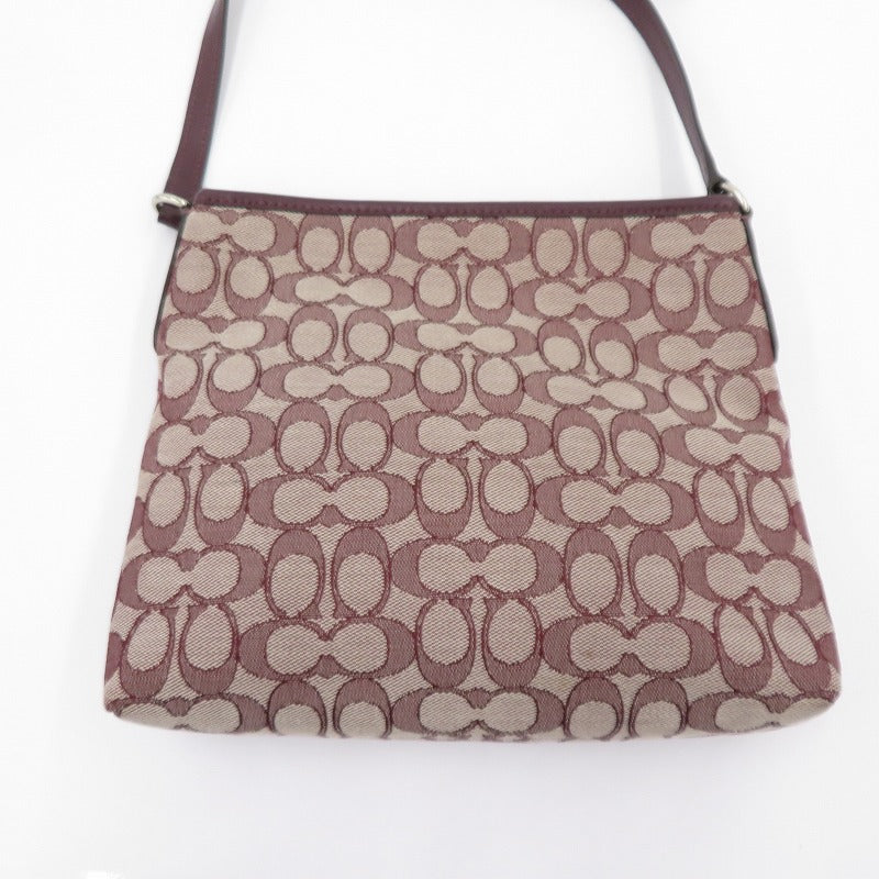COACH | コーチ シグネチャージャガード ショルダーバッグ L1979-F29960 ボルドー/バーガンディ【瀬戸大橋店】
