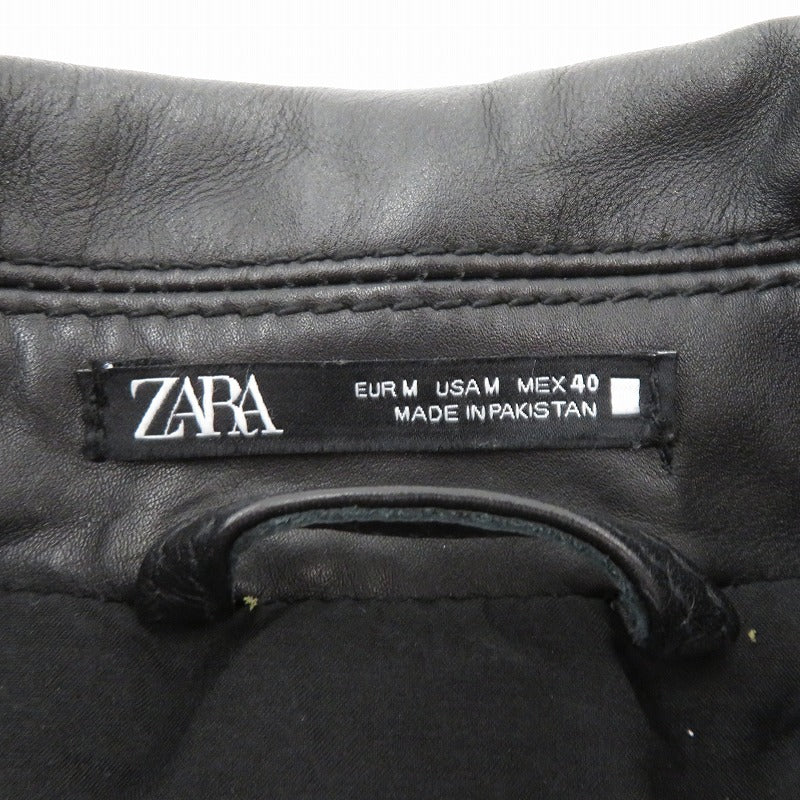 ZARA | ザラ レザー ダブルライダース ライダースジャケット 4720/400/800 ブラック サイズ：M【瀬戸大橋店】