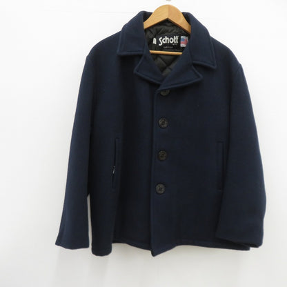 schott | ショット USA製/Pコート/内側キルティング ピーコート 736A ネイビー サイズ：L【瀬戸大橋店】