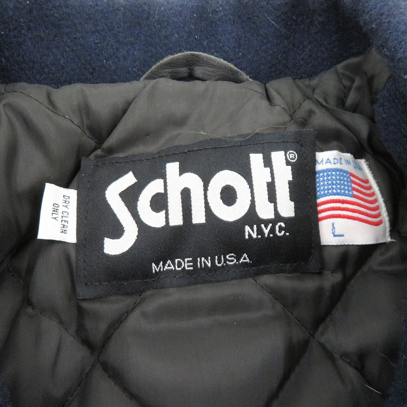schott | ショット USA製/Pコート/内側キルティング ピーコート 736A ネイビー サイズ：L【瀬戸大橋店】