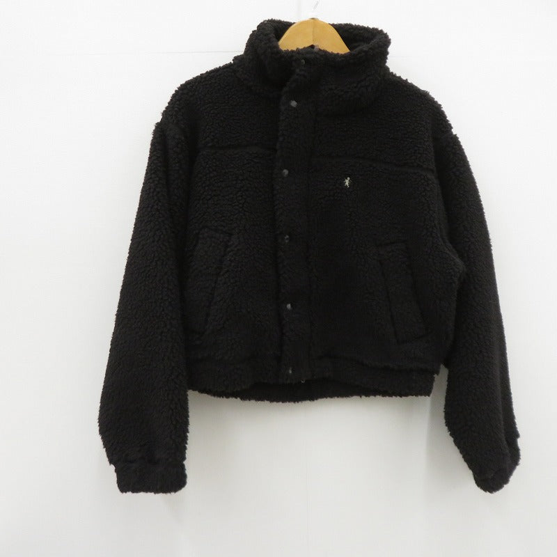 GYMPHLEX | ジムフレックス ジップスタンドカラージャケット ボアジャケット その他アウター GY-A0569 LTB サイズ:14 ブラック【瀬戸大橋店】