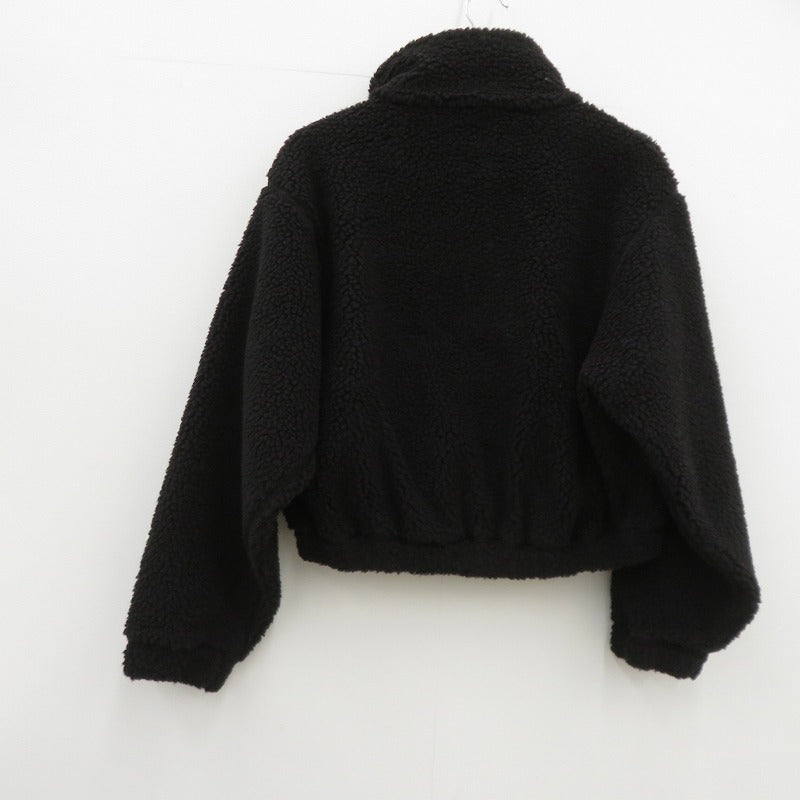 GYMPHLEX | ジムフレックス ジップスタンドカラージャケット ボアジャケット その他アウター GY-A0569 LTB サイズ:14 ブラック【瀬戸大橋店】