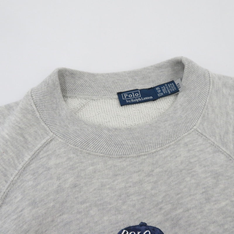 POLO RALPH LAUREN | ポロ・ラルフローレン Polo ベアライトウェイトフリースクルーネック スウェット グレー サイズ：XS【瀬戸大橋店】