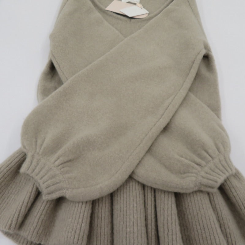 Darich | ダーリッチ ペプラムVネックニットトップス ニット 112611017 ベージュ サイズ：FreeSize【瀬戸大橋店】