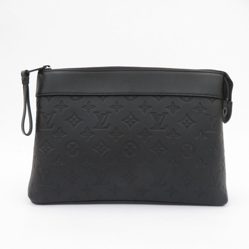 LOUIS VUITTON | ルイ・ヴィトン モノグラム シャドウ ポシェット･ヴォワヤージュ スープル クラッチバッグ M82545 ブラック【瀬戸大橋店】