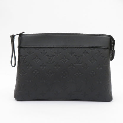 LOUIS VUITTON | ルイ・ヴィトン モノグラム シャドウ ポシェット･ヴォワヤージュ スープル クラッチバッグ M82545 ブラック【瀬戸大橋店】