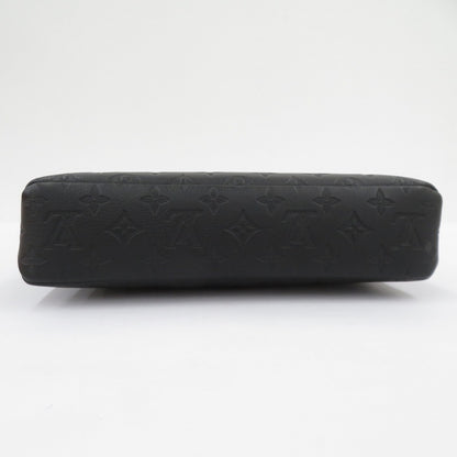 LOUIS VUITTON | ルイ・ヴィトン モノグラム シャドウ ポシェット･ヴォワヤージュ スープル クラッチバッグ M82545 ブラック【瀬戸大橋店】