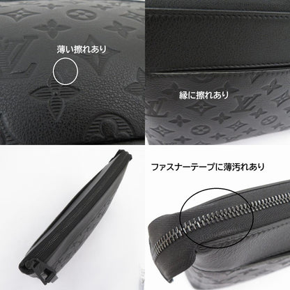LOUIS VUITTON | ルイ・ヴィトン モノグラム シャドウ ポシェット･ヴォワヤージュ スープル クラッチバッグ M82545 ブラック【瀬戸大橋店】
