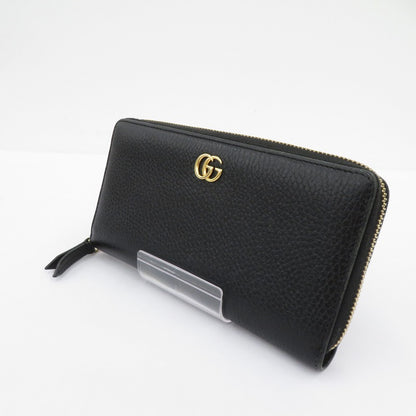 GUCCI | グッチ GGマーモント ダブルG ジップアラウンドウォレット 長財布 456117・0416 ブラック【瀬戸大橋店】