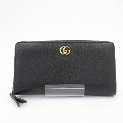 GUCCI | グッチ GGマーモント ダブルG ジップアラウンドウォレット 長財布 456117・0416 ブラック【瀬戸大橋店】
