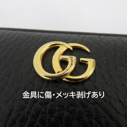 GUCCI | グッチ GGマーモント ダブルG ジップアラウンドウォレット 長財布 456117・0416 ブラック【瀬戸大橋店】
