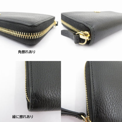 GUCCI | グッチ GGマーモント ダブルG ジップアラウンドウォレット 長財布 456117・0416 ブラック【瀬戸大橋店】