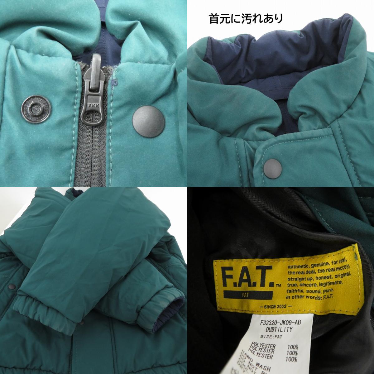 FAT | エフエーティー DUBTILITY リバーシブル 中綿ジャケット F32320-JK09-AB サイズ：FAT ネイビー【瀬戸大橋店】