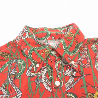 EVISU | エヴィス 蛇総柄 長袖 ポロシャツ レッド サイズ：42【瀬戸大橋店】