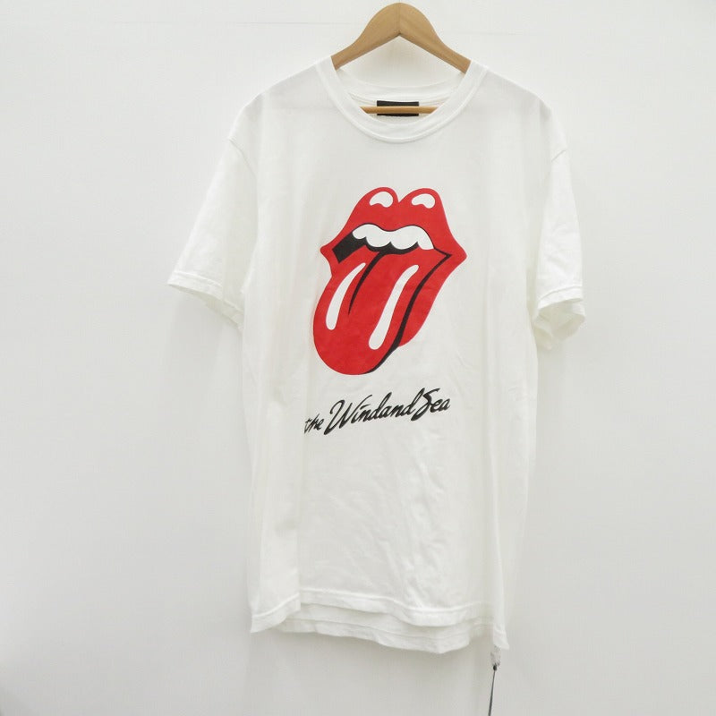 WIND AND SEA | ウィンダンシーウインダンシー ×The Rolling Stones 半袖Ｔシャツ WDS-C-TRS-24-Q4-01 ホワイト サイズ：L【瀬戸大橋店】