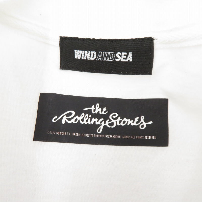 WIND AND SEA | ウィンダンシーウインダンシー ×The Rolling Stones 半袖Ｔシャツ WDS-C-TRS-24-Q4-01 ホワイト サイズ：L【瀬戸大橋店】