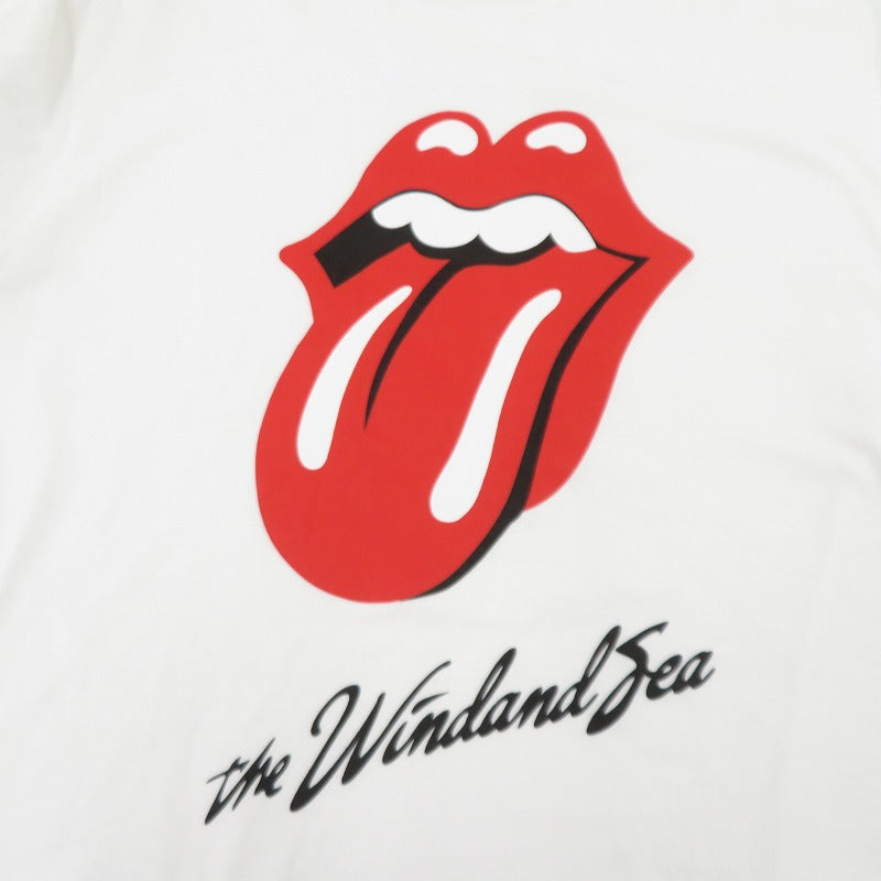 WIND AND SEA | ウィンダンシーウインダンシー ×The Rolling Stones 半袖Ｔシャツ WDS-C-TRS-24-Q4-01 ホワイト サイズ：L【瀬戸大橋店】