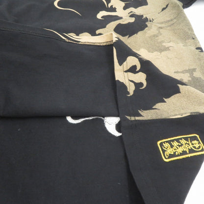 古都古都×絡繰魂/粋/月光龍群/豪華刺繍Tシャツ 半袖Ｔシャツ B242093 ブラック サイズ：XL【瀬戸大橋店】