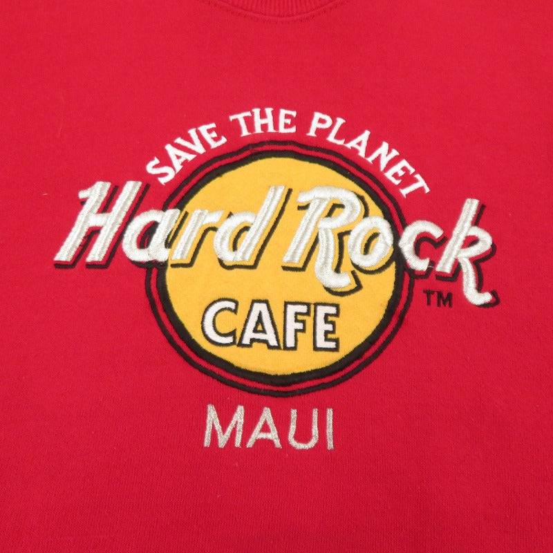 Lee | リー HARD ROCK CAFE MAUI スウェット レッド サイズ：L【瀬戸大橋店】