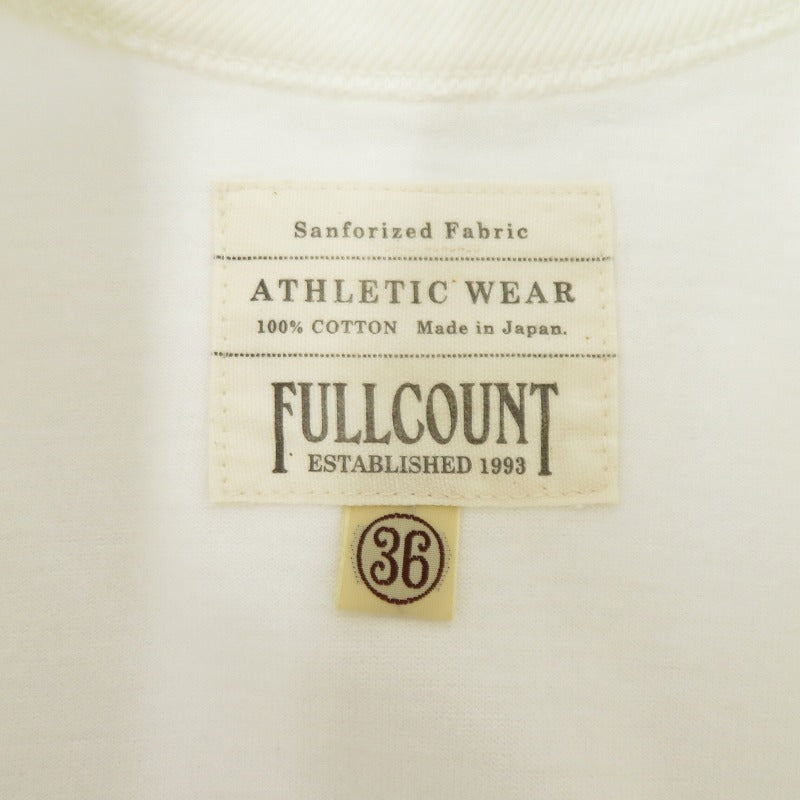 FULL COUNT | フルカウント FLAT SEAM HEAVY WEIGHT L/S TEE 長袖Ｔシャツ 5222L-19A ホワイト サイズ：36【瀬戸大橋店】