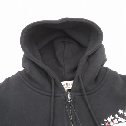 古都古都/がしゃ髑髏柄刺繍和柄パーカー パーカー KTPK-004 ブラック サイズ：XL【瀬戸大橋店】