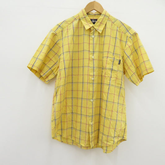 STUSSY | ステューシー 90S 半袖シャツ イエロー サイズ：L【瀬戸大橋店】