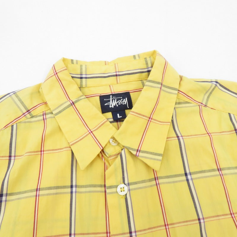 STUSSY | ステューシー 90S 半袖シャツ イエロー サイズ：L【瀬戸大橋店】