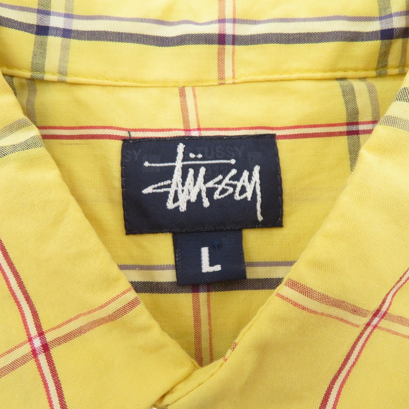 STUSSY | ステューシー 90S 半袖シャツ イエロー サイズ：L【瀬戸大橋店】