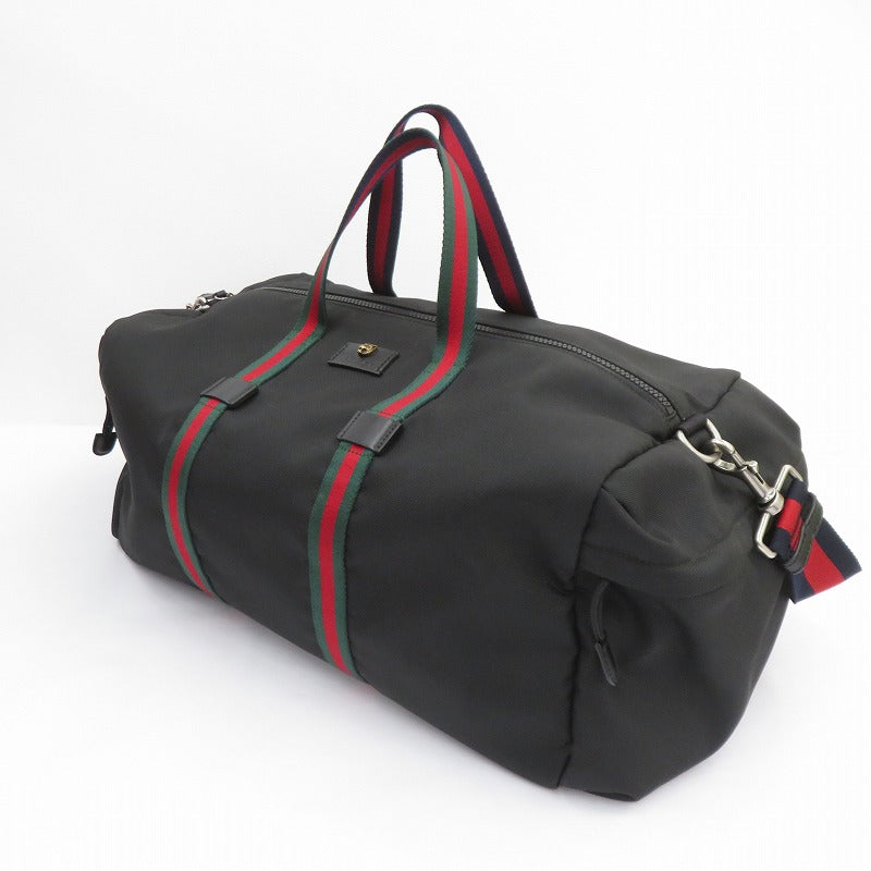 GUCCI | グッチ テクノキャンバス ダッフルバッグ ボストンバッグ 450983・585795 ブラック【瀬戸大橋店】