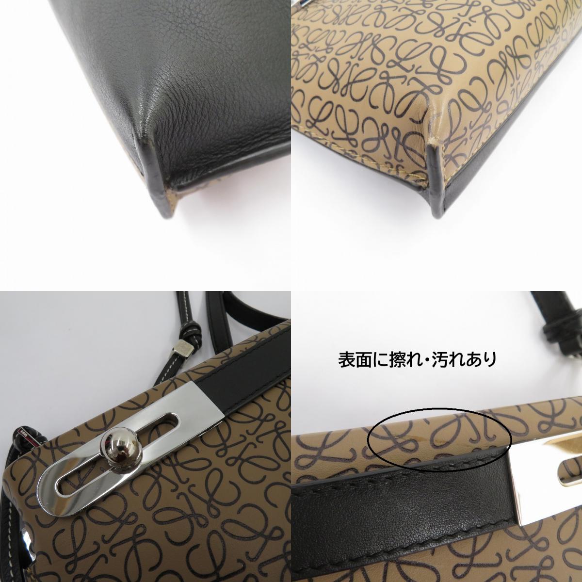 LOEWE | ロエベ ミッシー スモール アナグラム ショルダーバッグ ベージュ×ブラック【瀬戸大橋店】