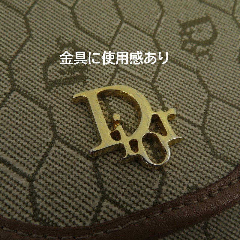 Christian Dior | クリスチャンディオール ハニカム柄 ヴィンテージ チェーンショルダー ショルダーバッグ ベージュ【瀬戸大橋店】