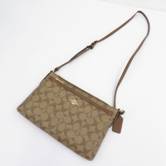 COACH | コーチ シグネチャー イーストウエスト ポップアップ クロスボディ ショルダーバッグ E1877-F58316 ベージュ【瀬戸大橋店】