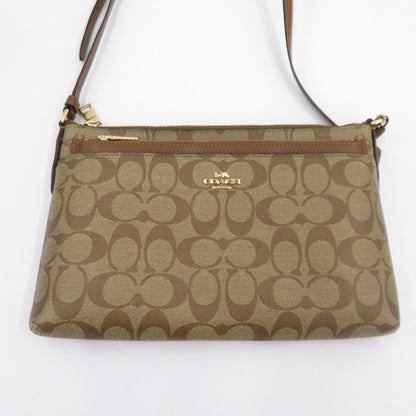 COACH | コーチ シグネチャー イーストウエスト ポップアップ クロスボディ ショルダーバッグ E1877-F58316 ベージュ【瀬戸大橋店】