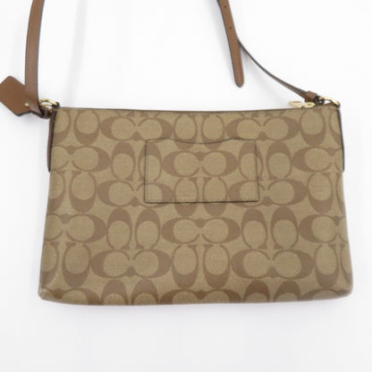 COACH | コーチ シグネチャー イーストウエスト ポップアップ クロスボディ ショルダーバッグ E1877-F58316 ベージュ【瀬戸大橋店】