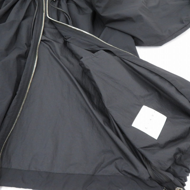 CINOH TYPEWRITER NYLON HOODIE BLOUSON ジャケット ブルゾン ブラック サイズ：36【瀬戸大橋店】