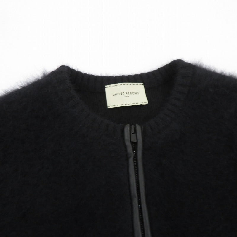 UNITED ARROWS | ユナイテッドアローズ フォックスカシミヤ トリムコンビ カーディガン カーディガン 1528-1-042006 ブラック サイズ：FreeSize【瀬戸大橋店】