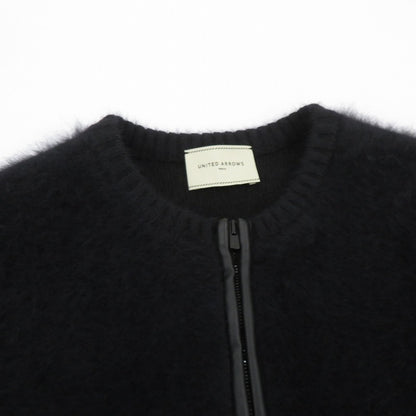 UNITED ARROWS | ユナイテッドアローズ フォックスカシミヤ トリムコンビ カーディガン カーディガン 1528-1-042006 ブラック サイズ：FreeSize【瀬戸大橋店】