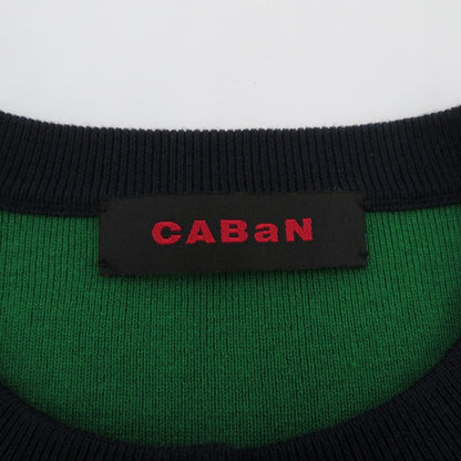 CABaN カシミヤバイカラークルーネックカーディガン カーディガン 39-02-94-02006 グリーン サイズ：FreeSize【瀬戸大橋店】
