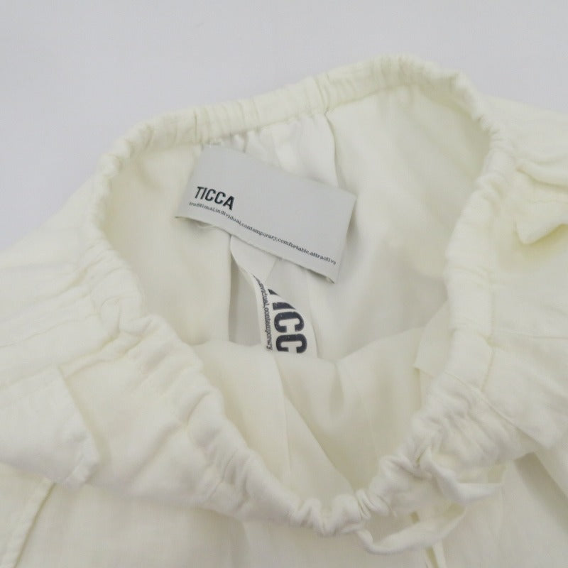 TICCA リネンミリタリーパンツ パンツ TBCS-308 ホワイト サイズ：FreeSize【瀬戸大橋店】